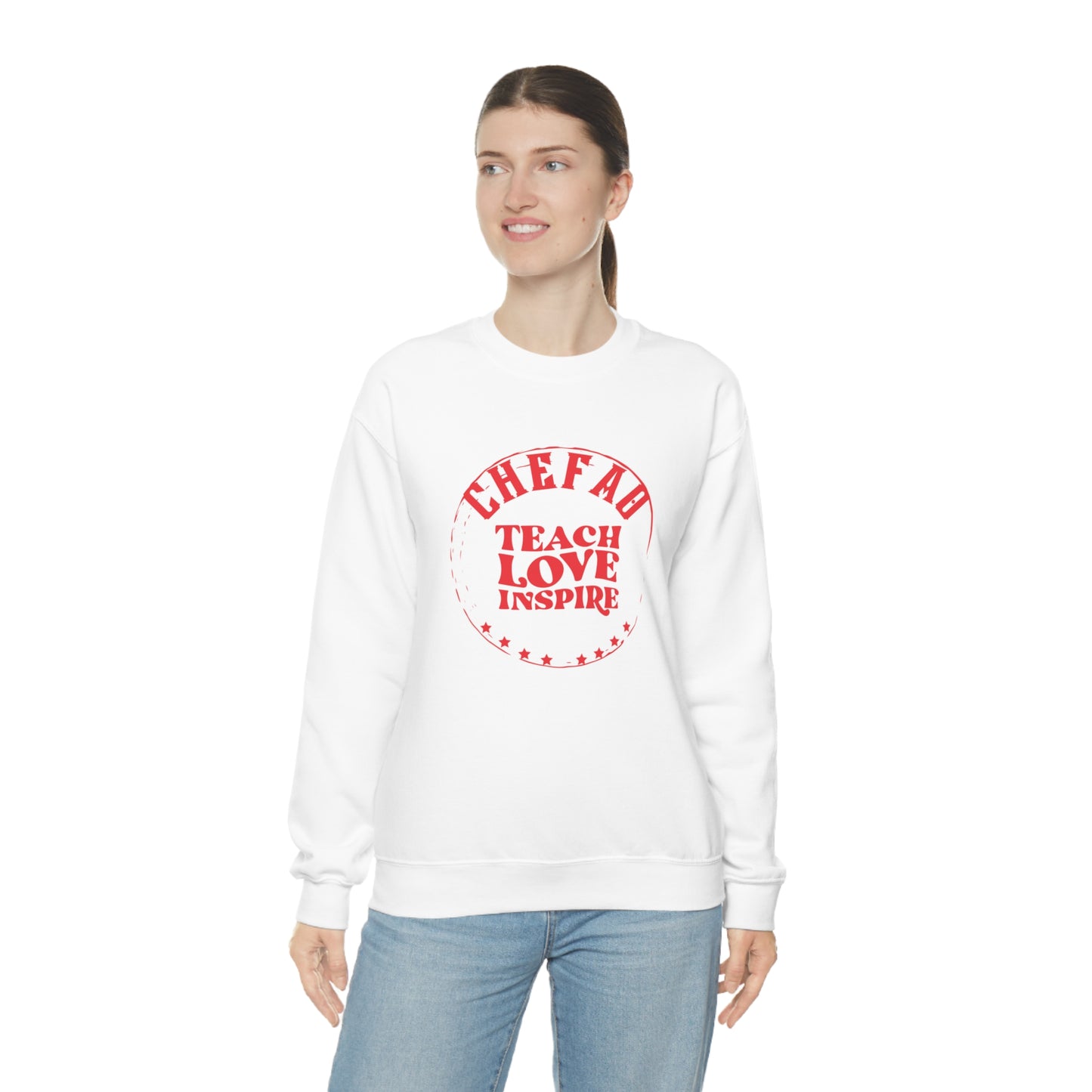 Chefao Teacher IV, Unisex Heavy Blend Crewneck Sweatshirt
