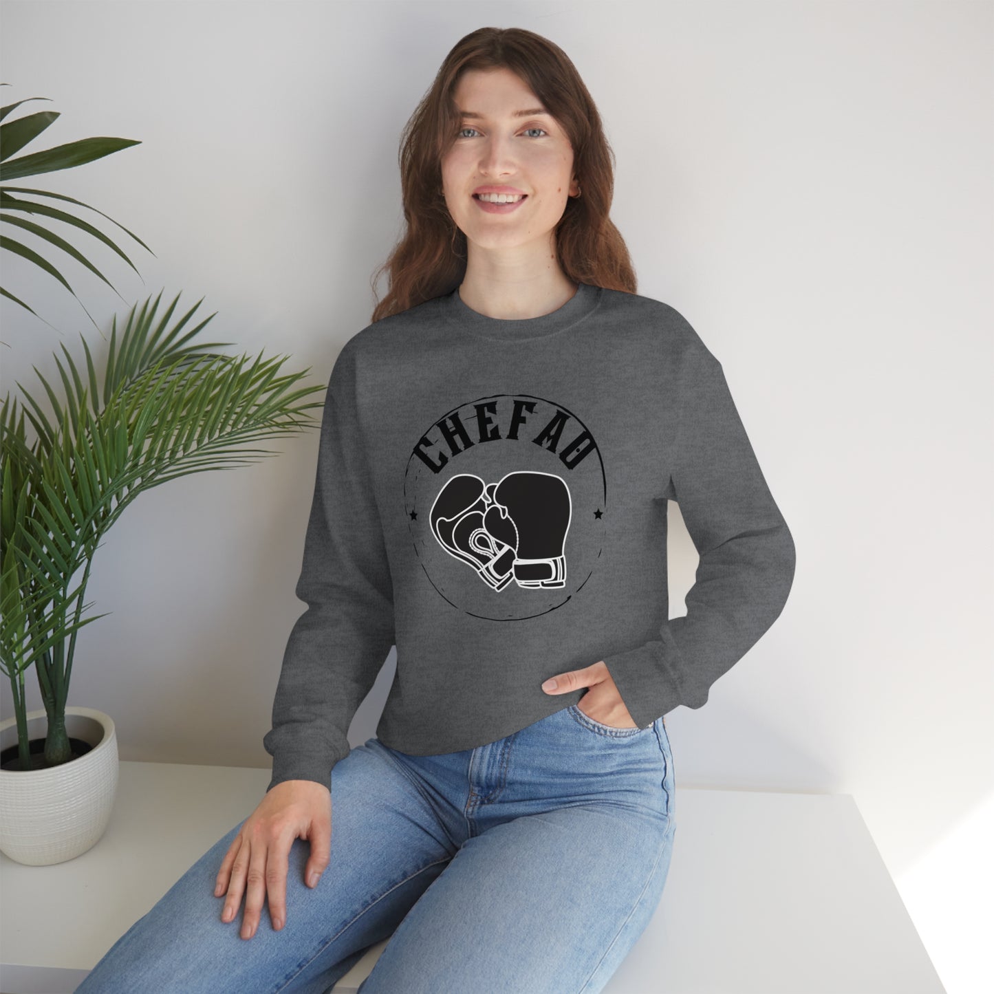 Chefao Boxing I, Unisex Heavy Blend Crewneck Sweatshirt
