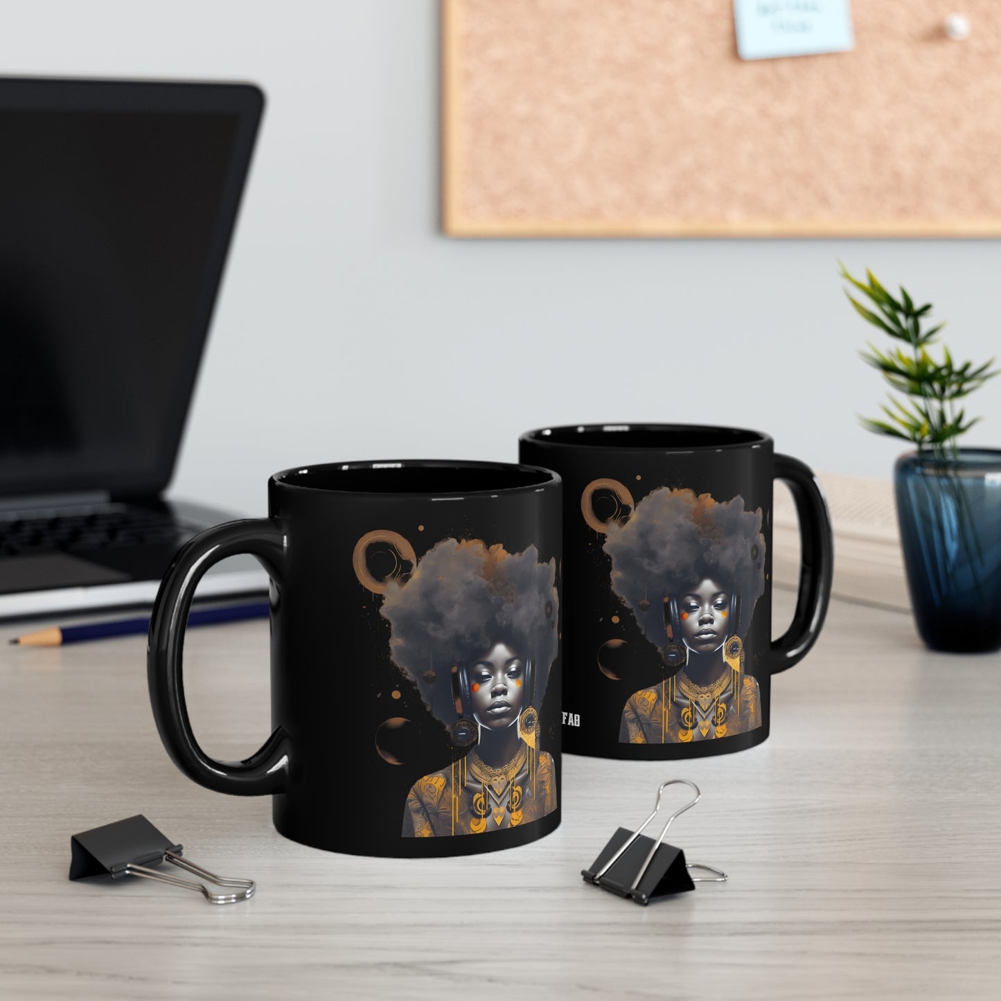 Golden Girl, 11oz Black Coffee Mug