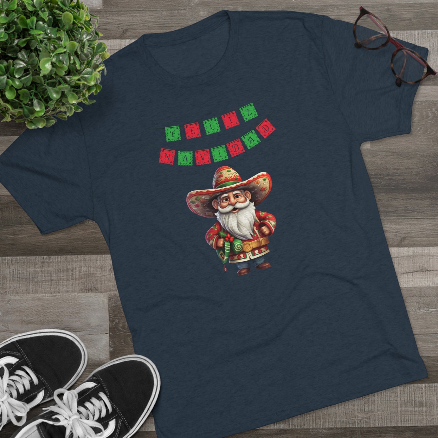 Feliz Navidad I, Unisex Tri-Blend Crew Tee