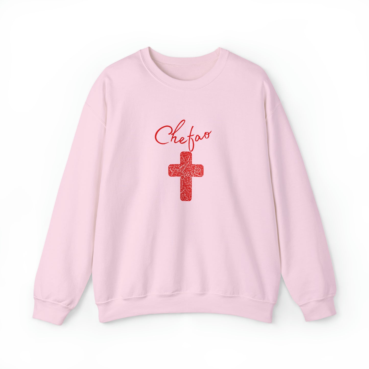 Chefao Cross I Red, Unisex Heavy Blend Crewneck Sweatshirt