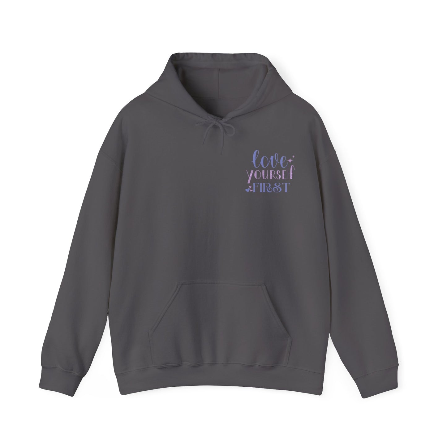 Love Yourself First I, Unisex Heavy Blend Hooded Sweatshirt