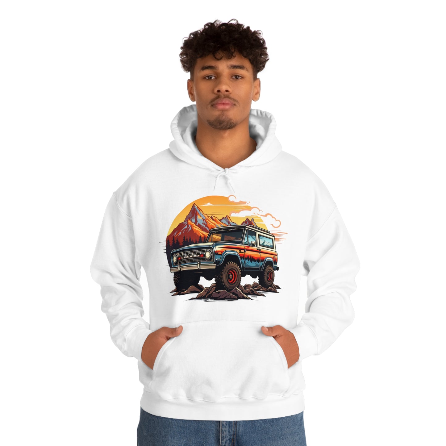 Retro, Rugged Charm, Unisex Heavy Blend Hooded Sweatshirt