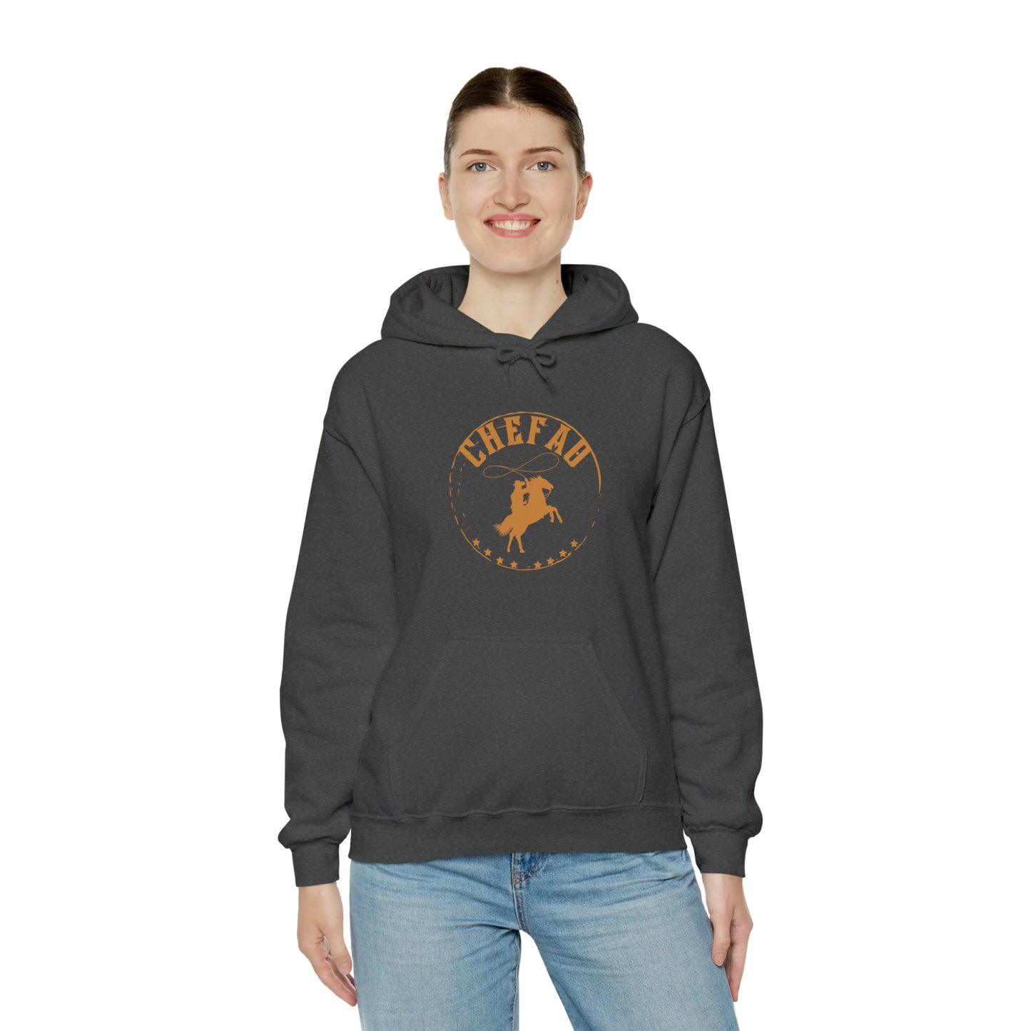 Chefao Cowboy V, Unisex Heavy Blend Hooded Sweatshirt