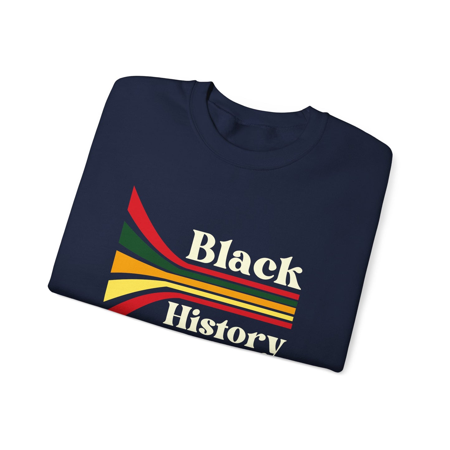 Chefao Retro Black History Month Emblem III, Unisex Heavy Blend™ Crewneck Sweatshirt