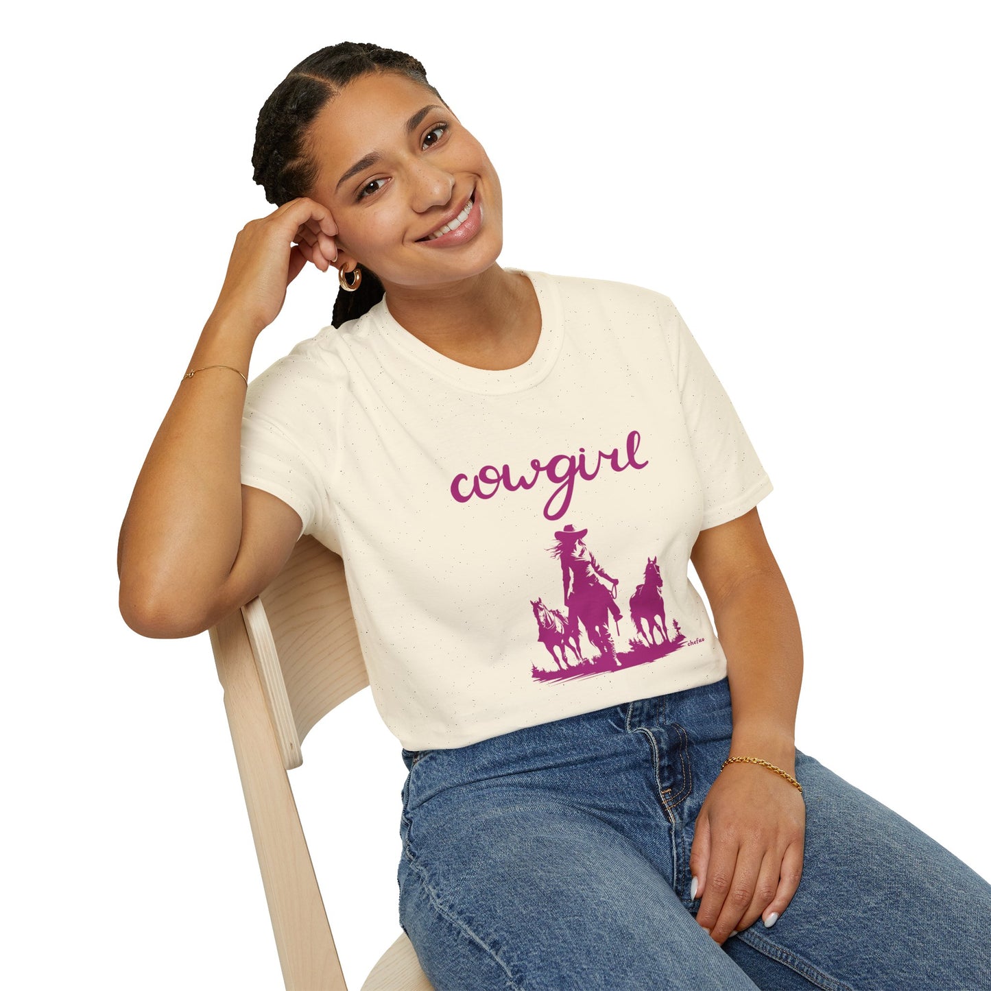 Chefao Cowgirl VI, Unisex Softstyle T-Shirt