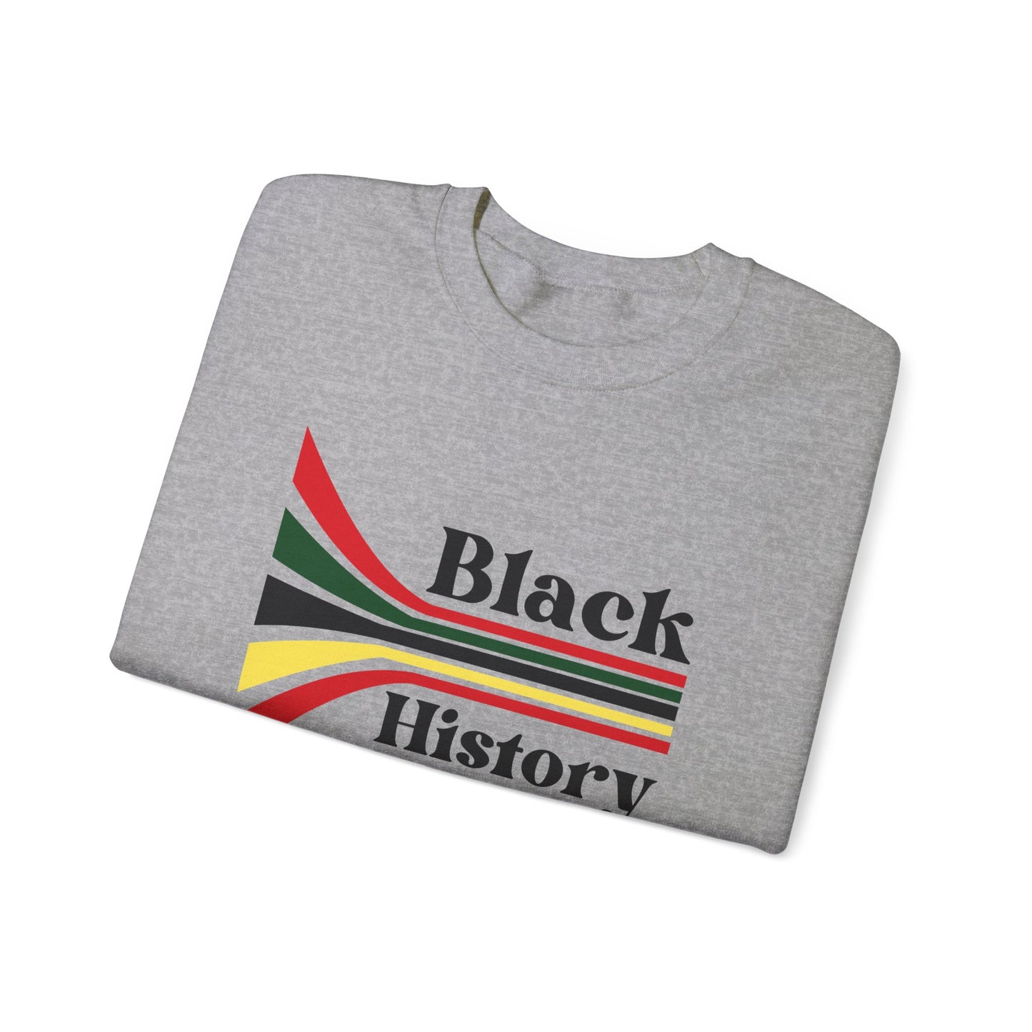 Chefao Retro Black History Month Emblem III, Unisex Heavy Blend™ Crewneck Sweatshirt