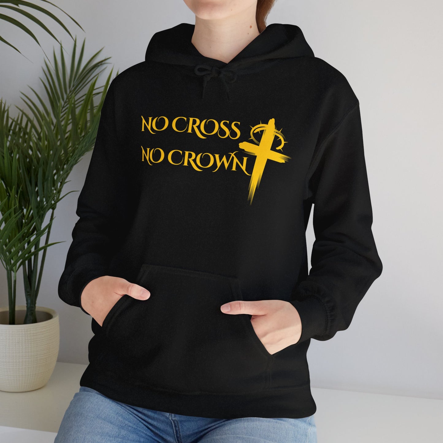 No Cross No Crown, Unisex Heavy Blend™ Hooded Sweatshirt
