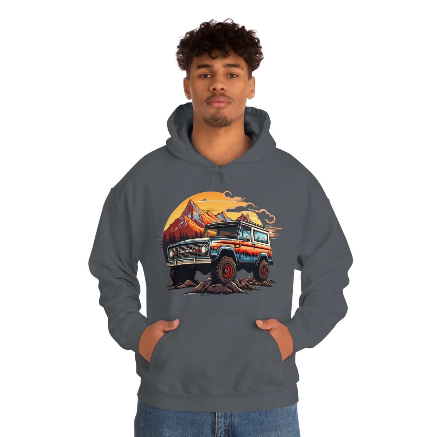 Retro, Rugged Charm, Unisex Heavy Blend Hooded Sweatshirt