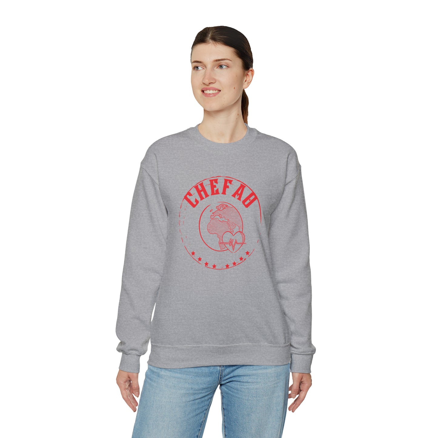 Chefao Travel I, Unisex Heavy Blend Crewneck Sweatshirt