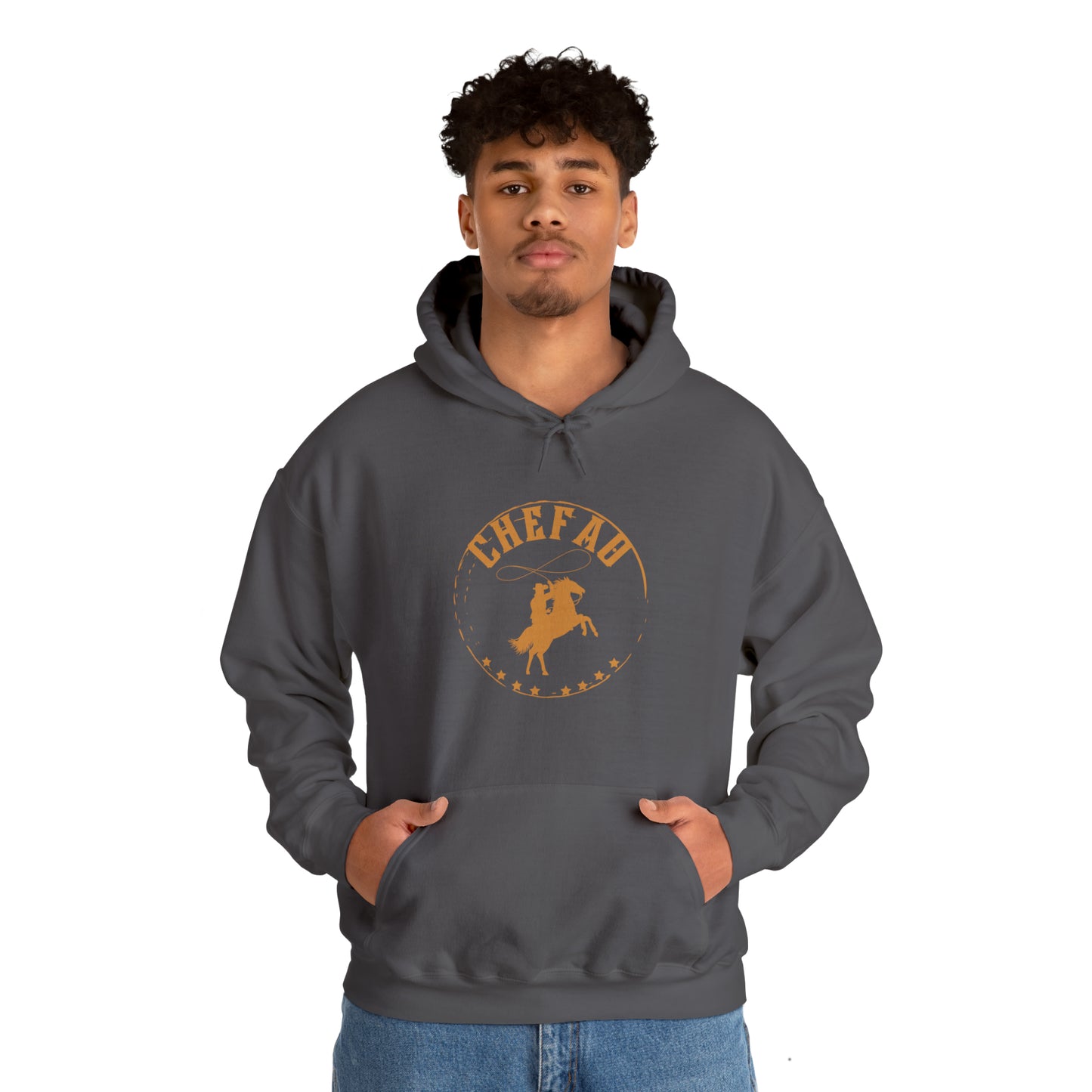 Chefao Cowboy V, Unisex Heavy Blend Hooded Sweatshirt