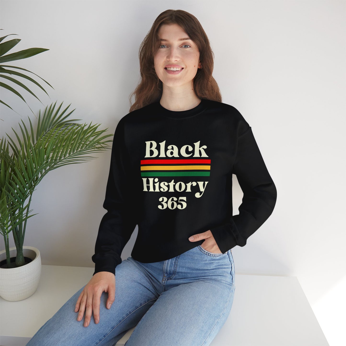 Chefao Black History 365, Unisex Heavy Blend™ Crewneck Sweatshirt