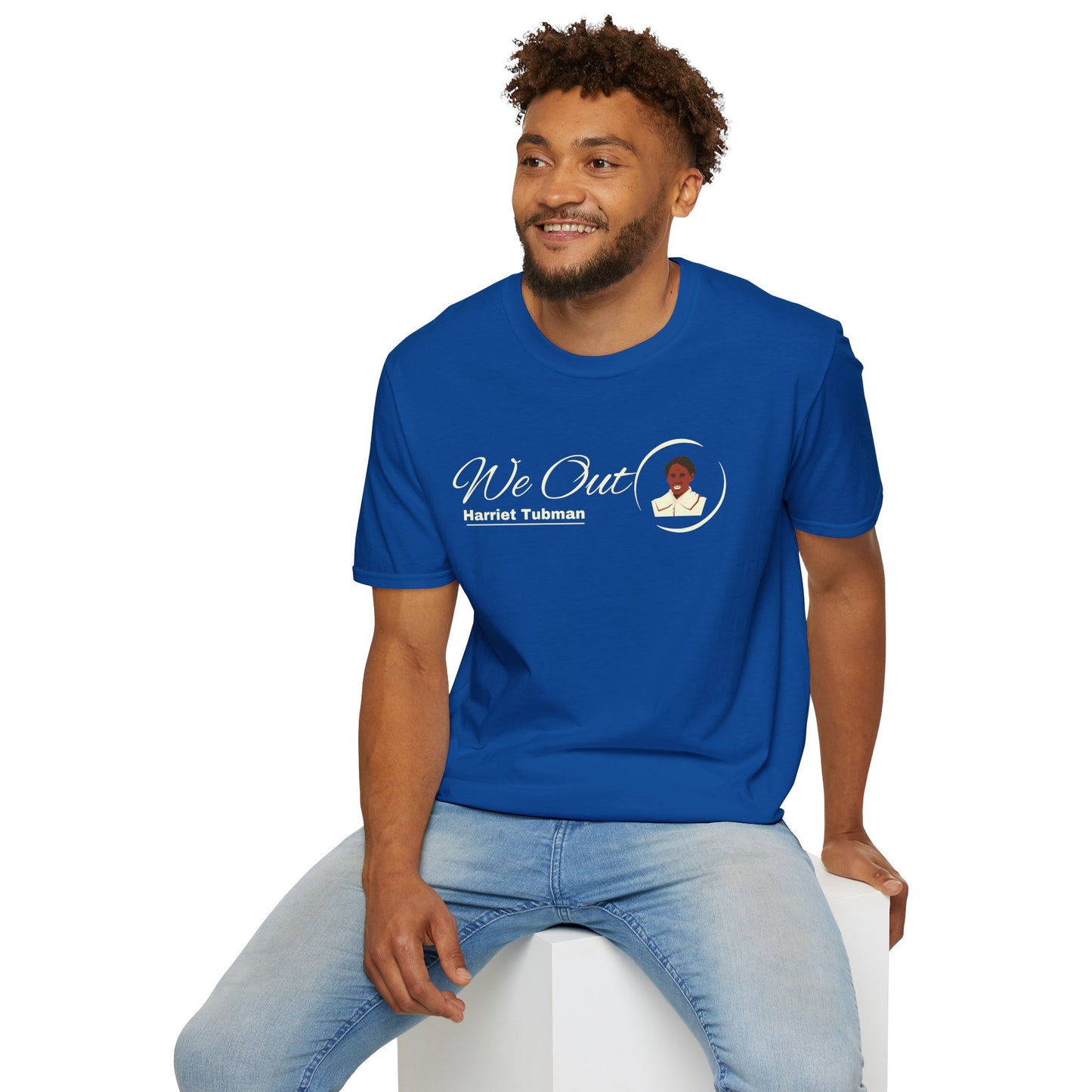 Harriet Tubman "We Out", Unisex Softstyle T-Shirt