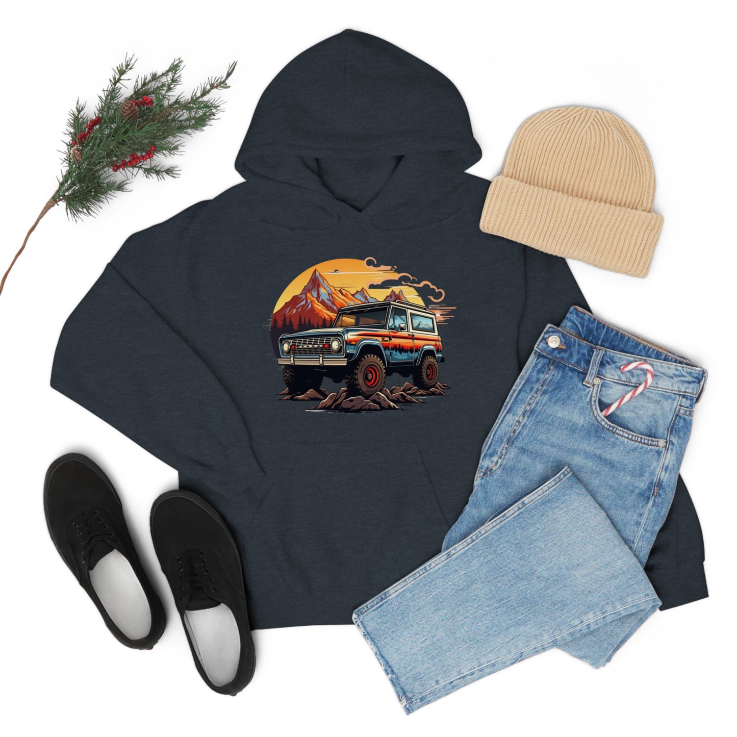 Retro, Rugged Charm, Unisex Heavy Blend Hooded Sweatshirt