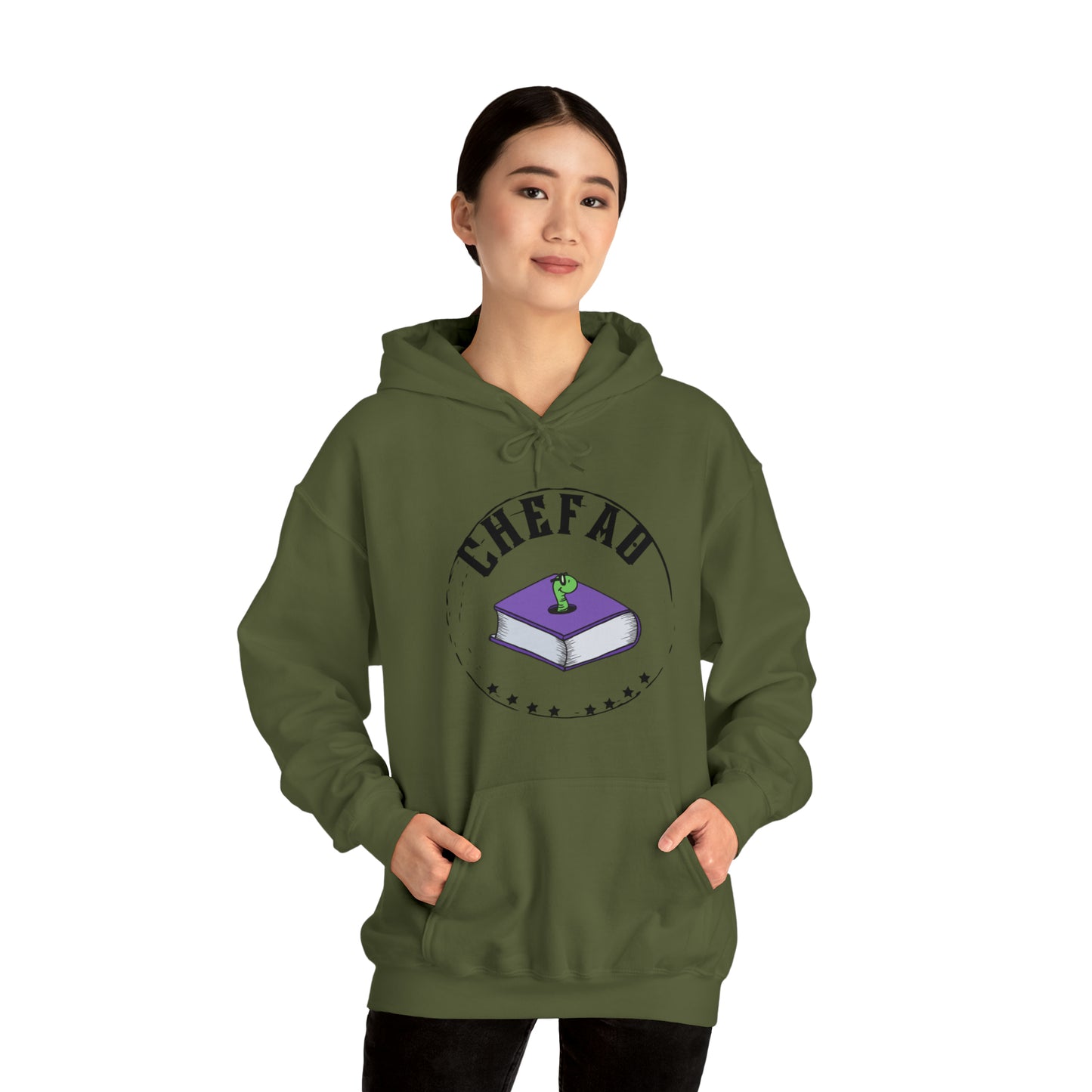 Chefao Bookworm I, Unisex Heavy Blend Hooded Sweatshirt
