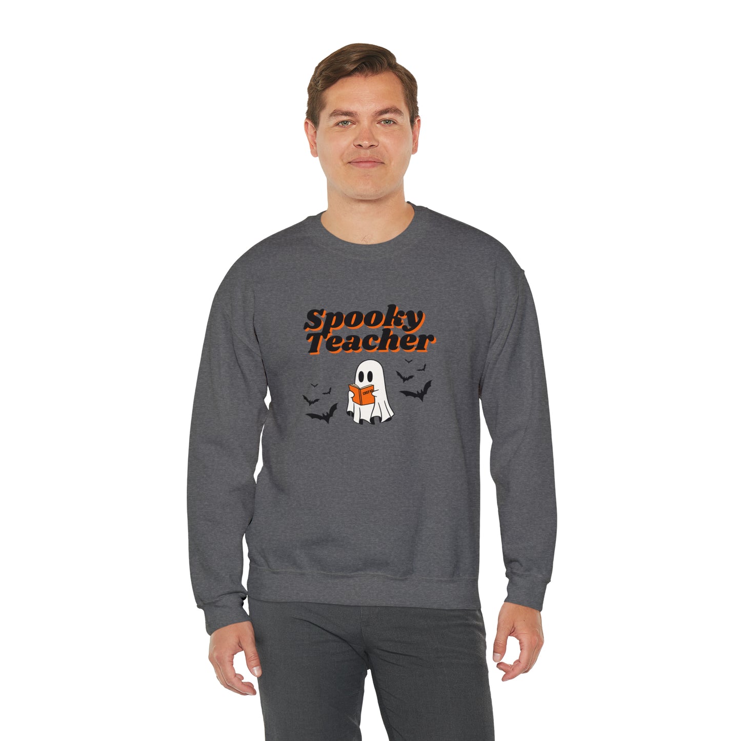 Spooky Teacher, Unisex Heavy Blend Crewneck Sweatshirt