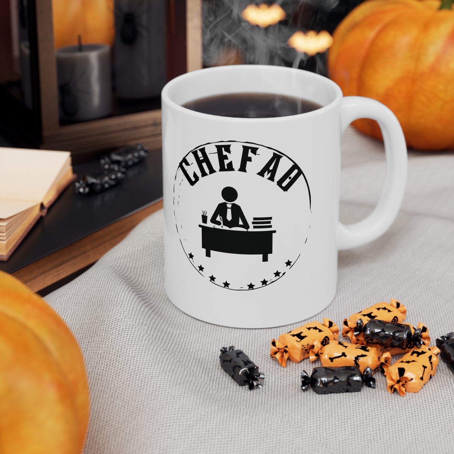 Chefao Teacher V, White Coffee Mug, 11oz