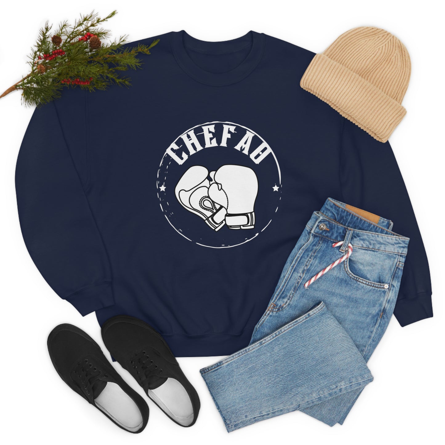 Chefao Boxing I, Unisex Heavy Blend Crewneck Sweatshirt