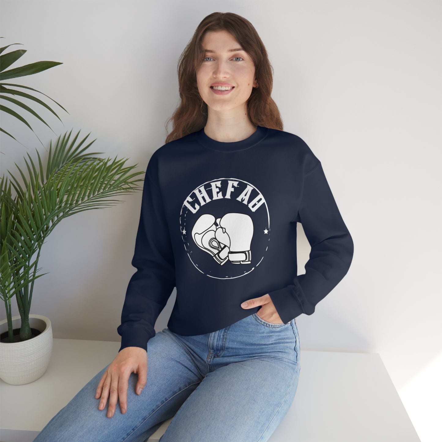 Chefao Boxing I, Unisex Heavy Blend Crewneck Sweatshirt