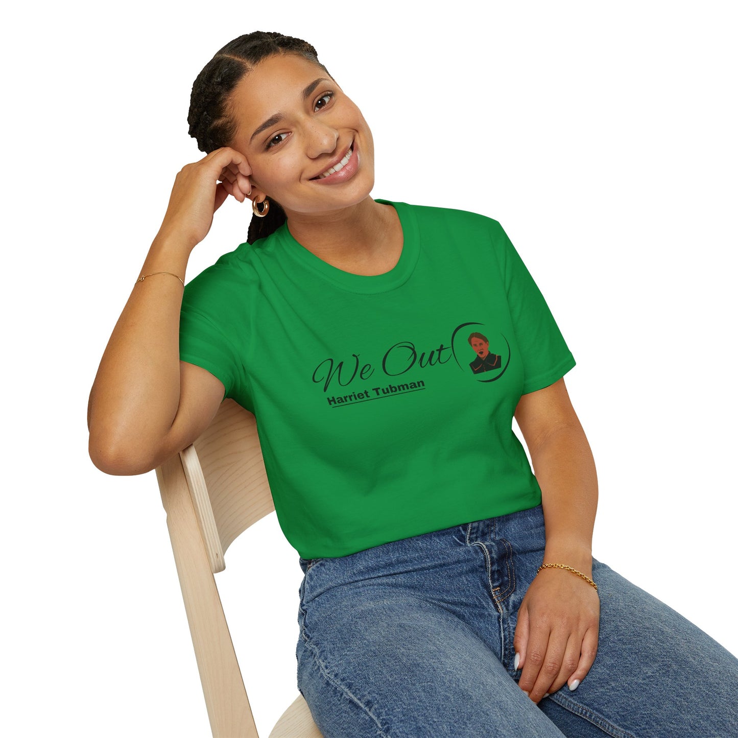 Harriet Tubman "We Out", Unisex Softstyle T-Shirt