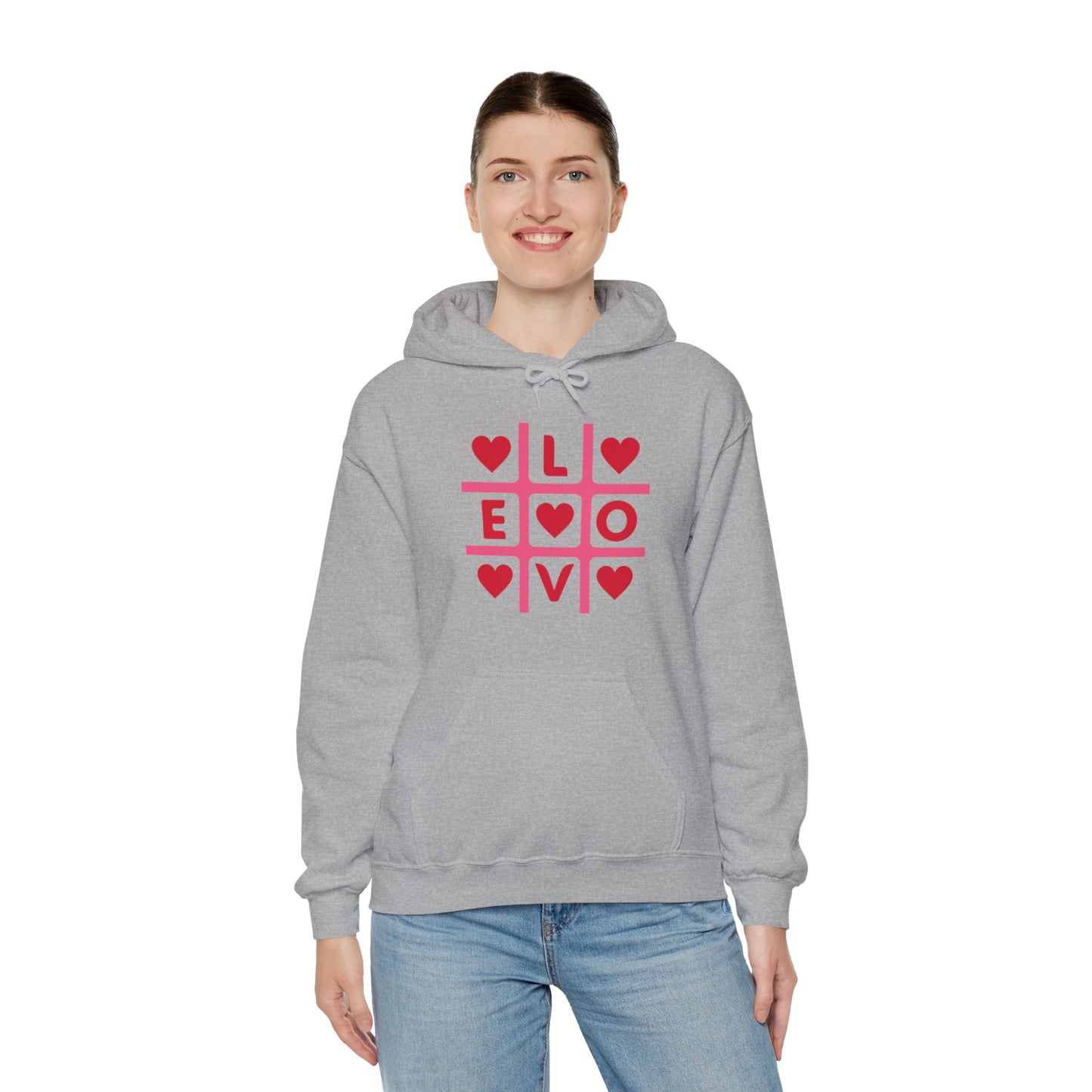 Chefao Love Tic Tac Toe I, Unisex Heavy Blend Hooded Sweatshirt