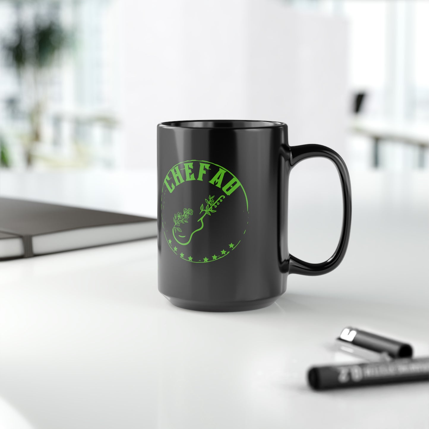 Chefao Guitar I, Black Mug, 15oz