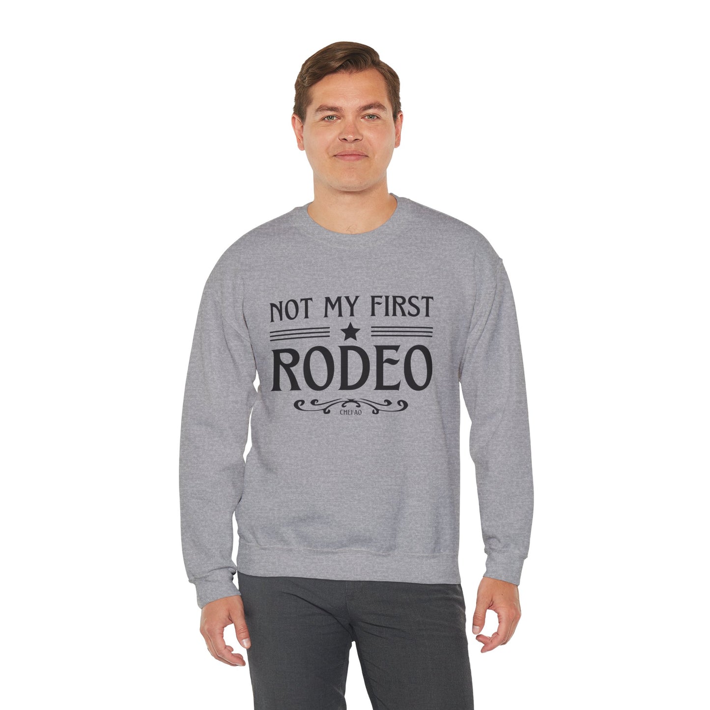 Not My First Rodeo, Unisex Heavy Blend Crewneck Sweatshirt