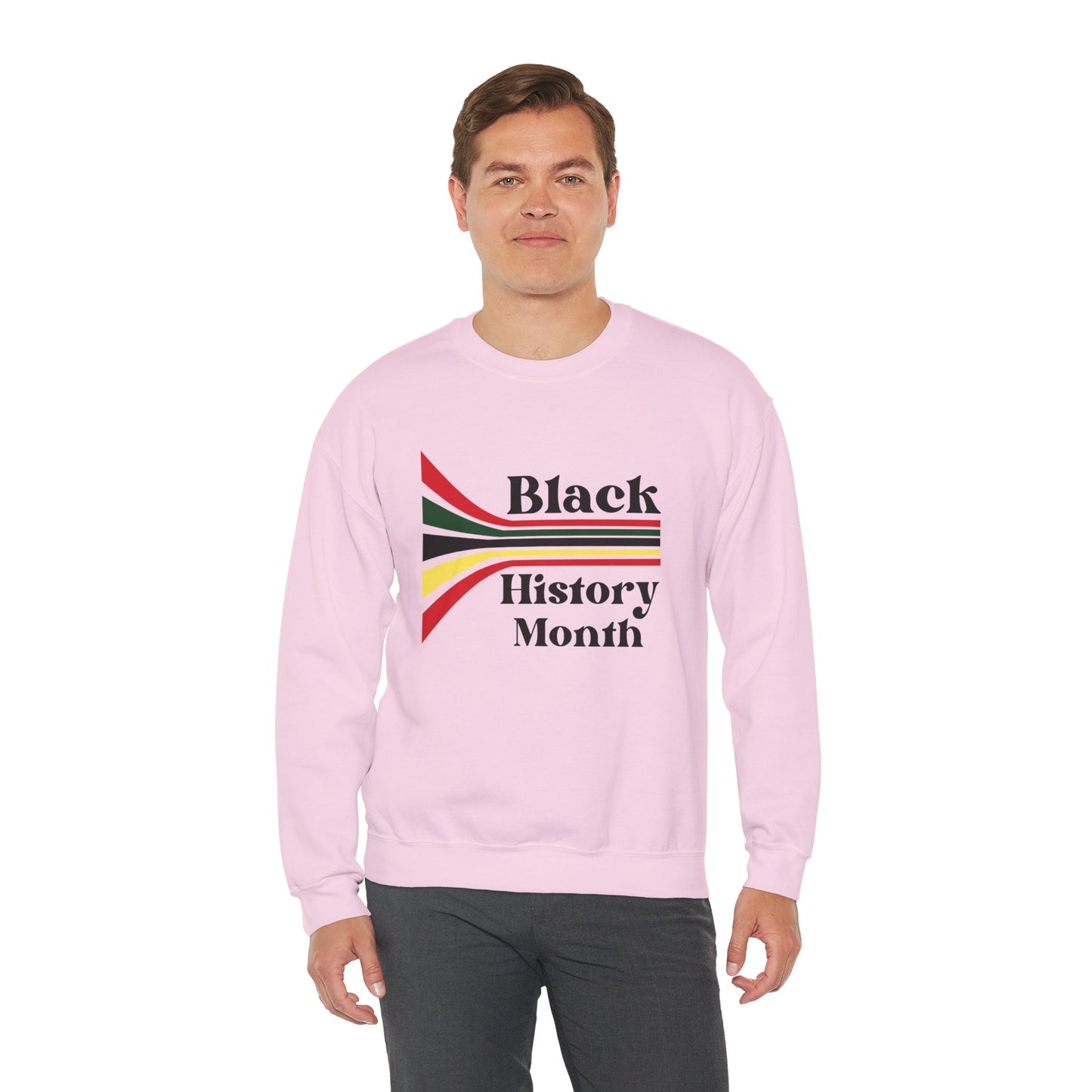 Chefao Retro Black History Month Emblem III, Unisex Heavy Blend™ Crewneck Sweatshirt
