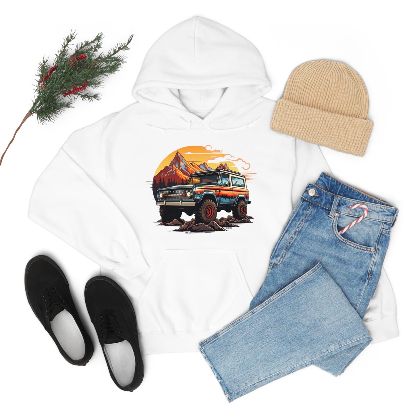 Retro, Rugged Charm, Unisex Heavy Blend Hooded Sweatshirt