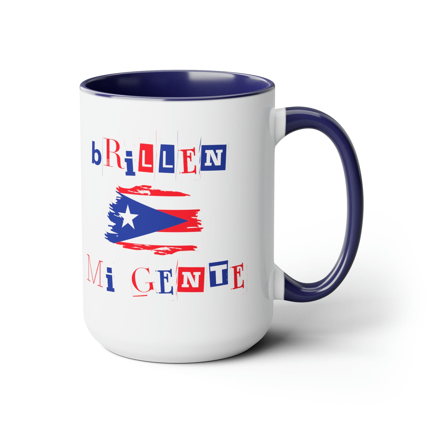 Brillen Mi Gente Puerto Rico I, Two-Tone Coffee Mugs, 15oz