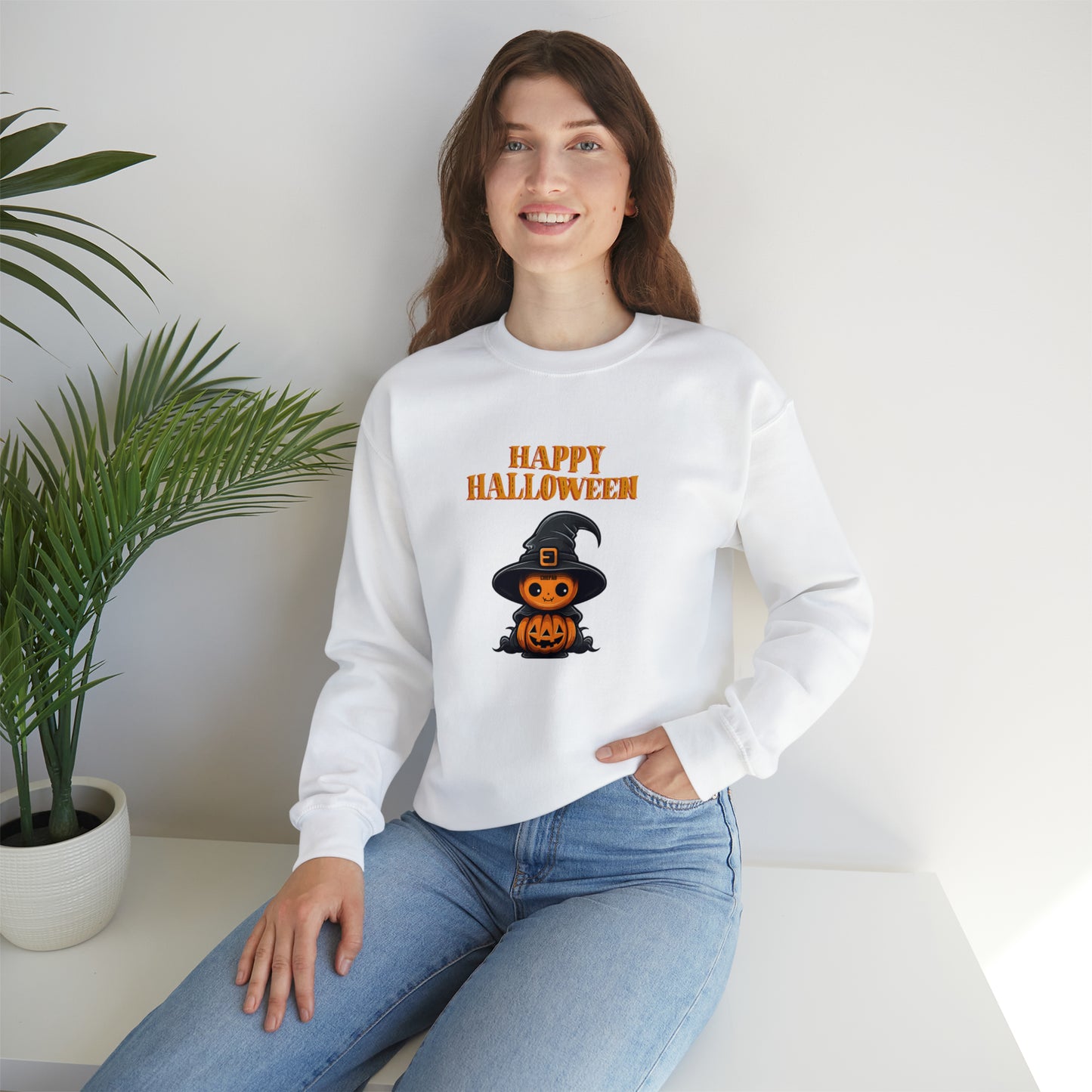 Happy Halloween, Unisex Heavy Blend Crewneck Sweatshirt