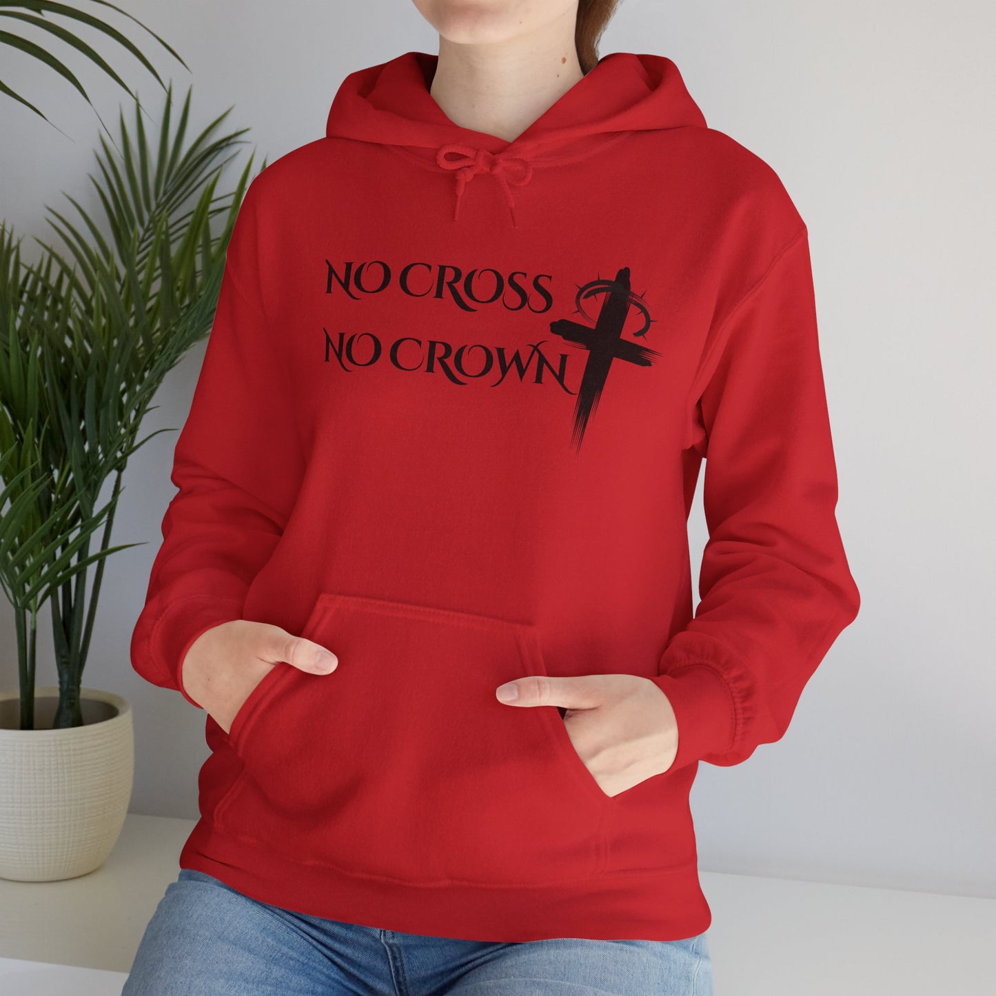 No Cross No Crown, Unisex Heavy Blend™ Hooded Sweatshirt