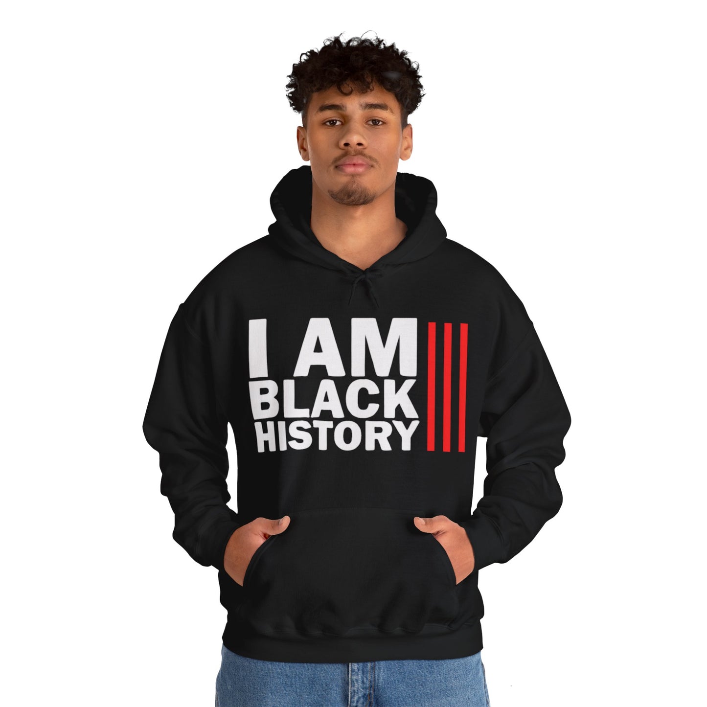 Chefao I Am Black History I, Unisex Heavy Blend Hooded Sweatshirt