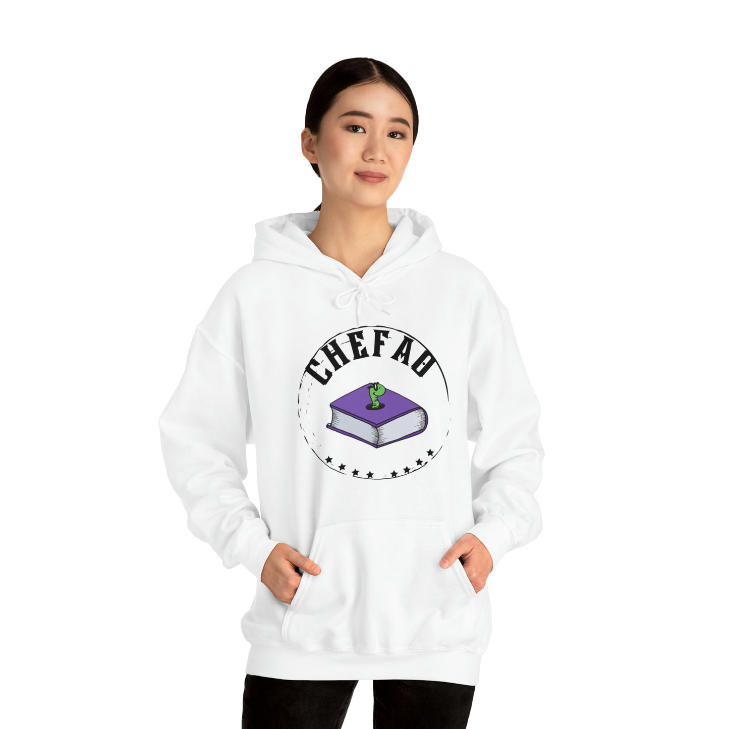 Chefao Bookworm I, Unisex Heavy Blend Hooded Sweatshirt