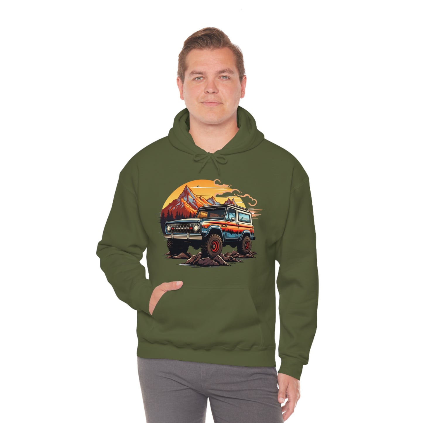 Retro, Rugged Charm, Unisex Heavy Blend Hooded Sweatshirt