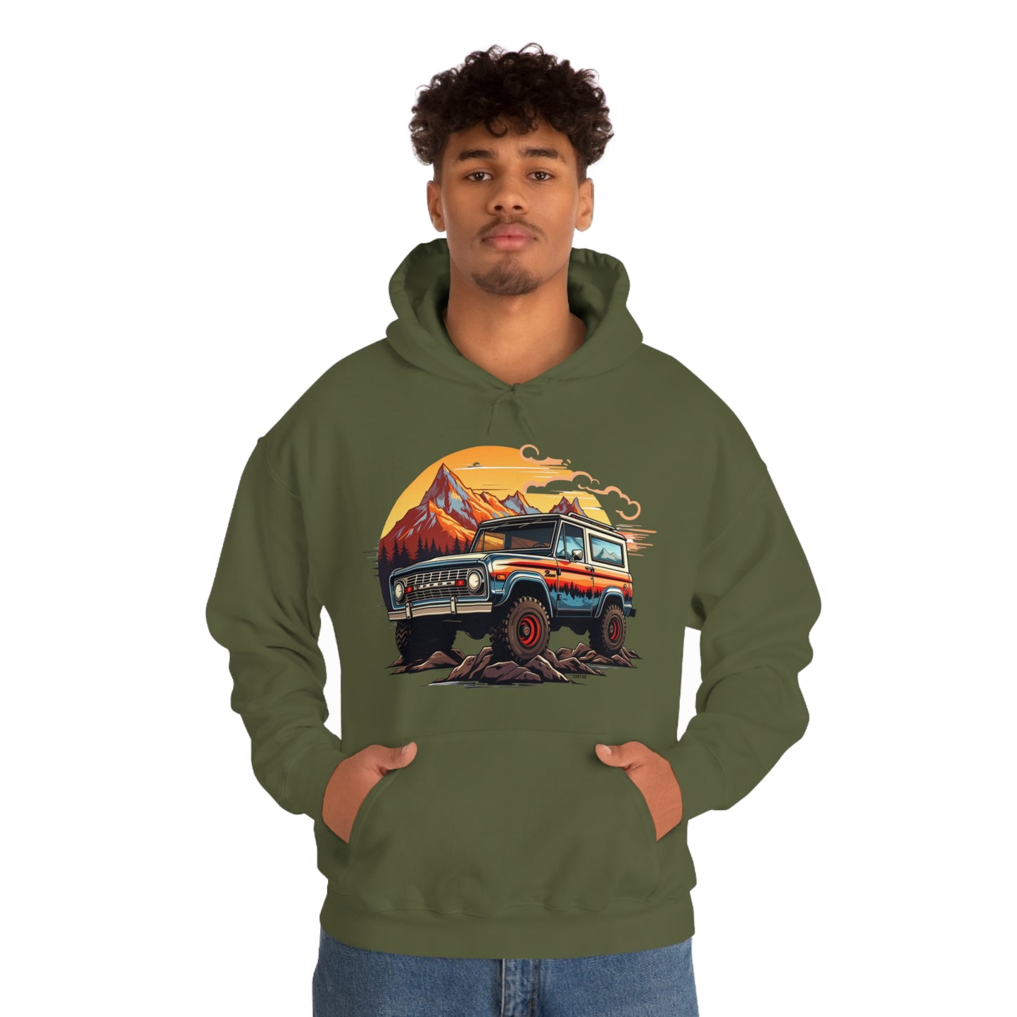 Retro, Rugged Charm, Unisex Heavy Blend Hooded Sweatshirt