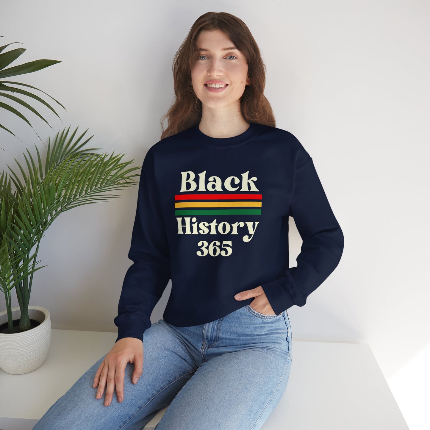 Chefao Black History 365, Unisex Heavy Blend™ Crewneck Sweatshirt