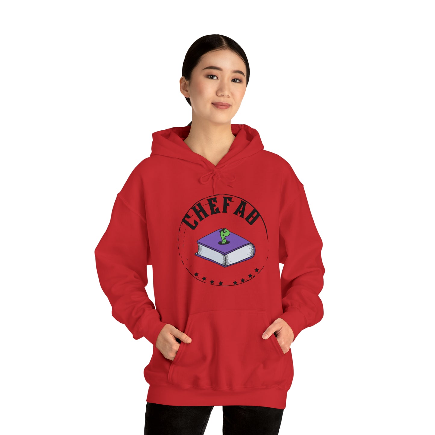 Chefao Bookworm I, Unisex Heavy Blend Hooded Sweatshirt