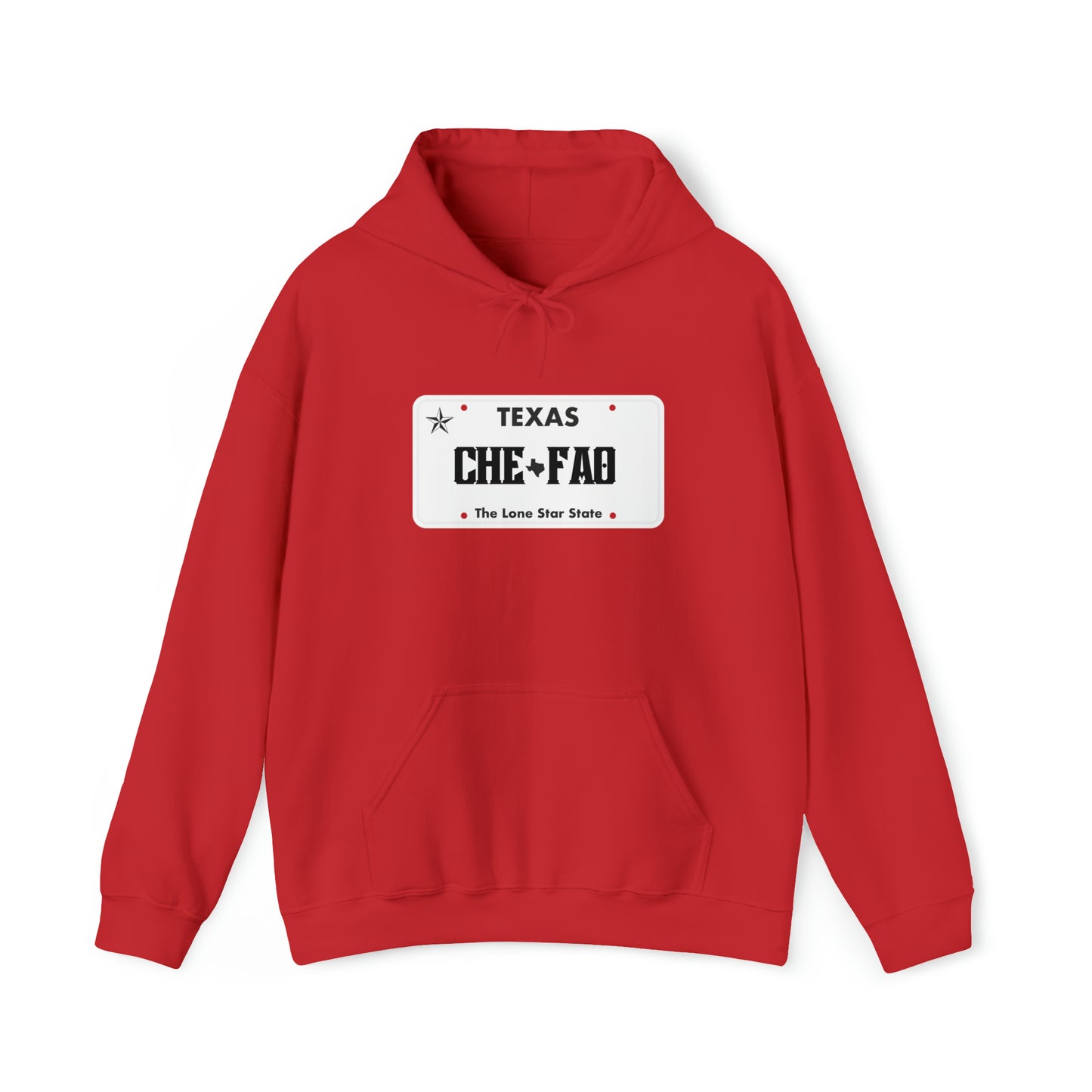 Chefao Texas License Plate I, Unisex Heavy Blend Hooded Sweatshirt