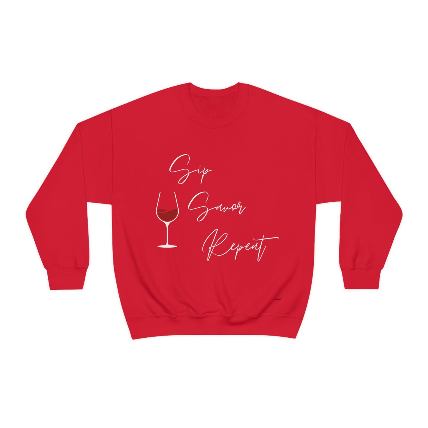 Sip, Savor, Repeat, Unisex Heavy Blend Crewneck Sweatshirt
