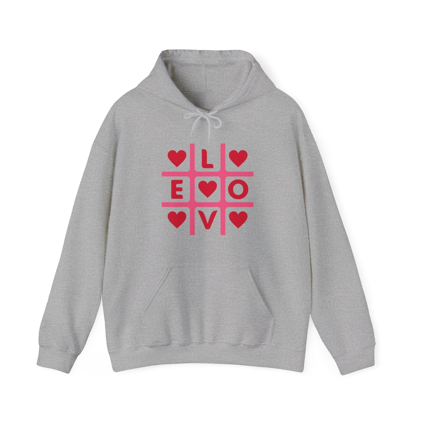 Chefao Love Tic Tac Toe I, Unisex Heavy Blend Hooded Sweatshirt
