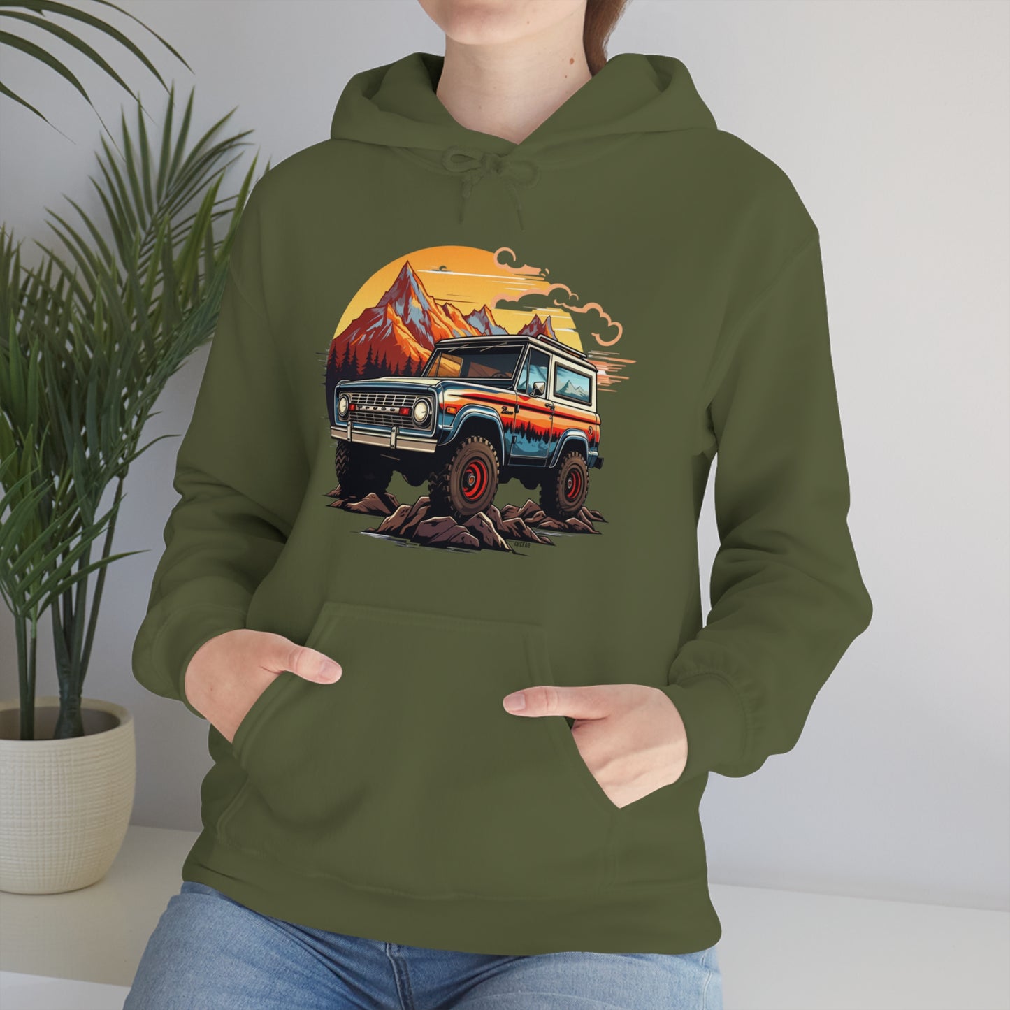 Retro, Rugged Charm, Unisex Heavy Blend Hooded Sweatshirt