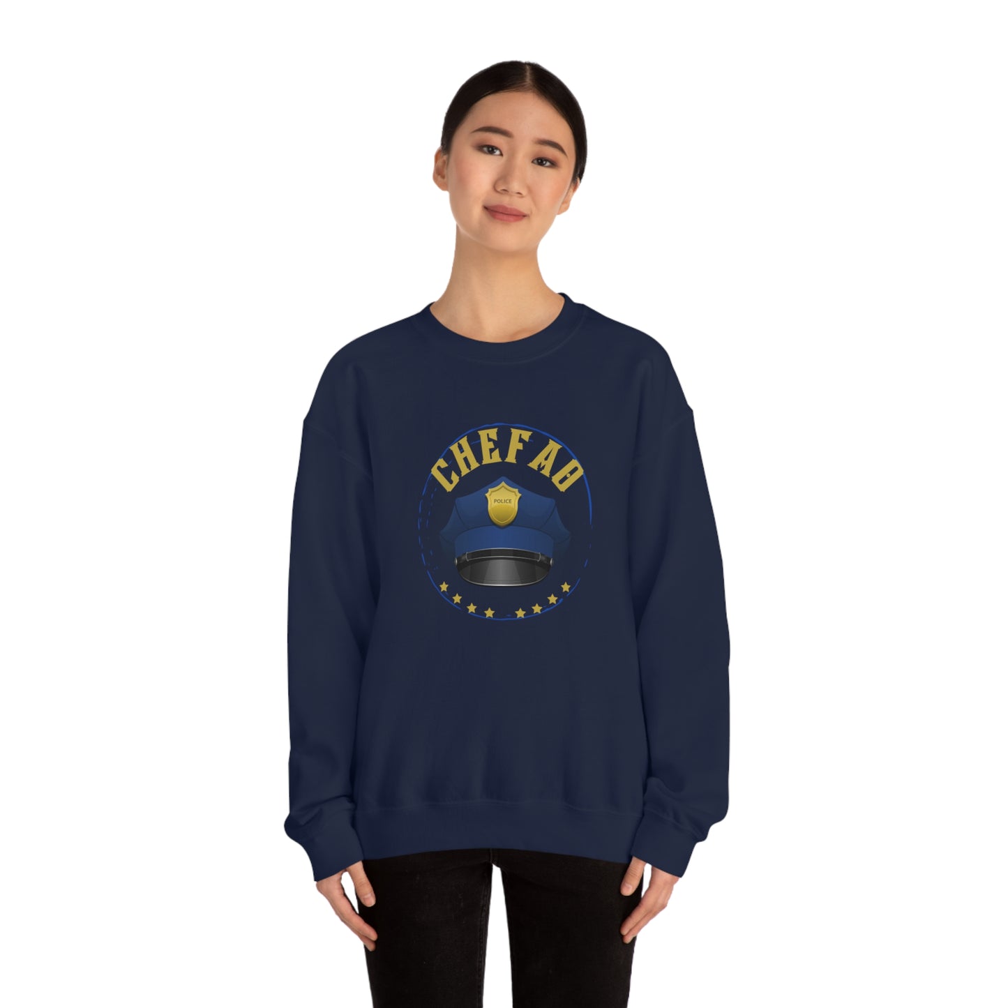 Chefao Police III, Unisex Heavy Blend Crewneck Sweatshirt