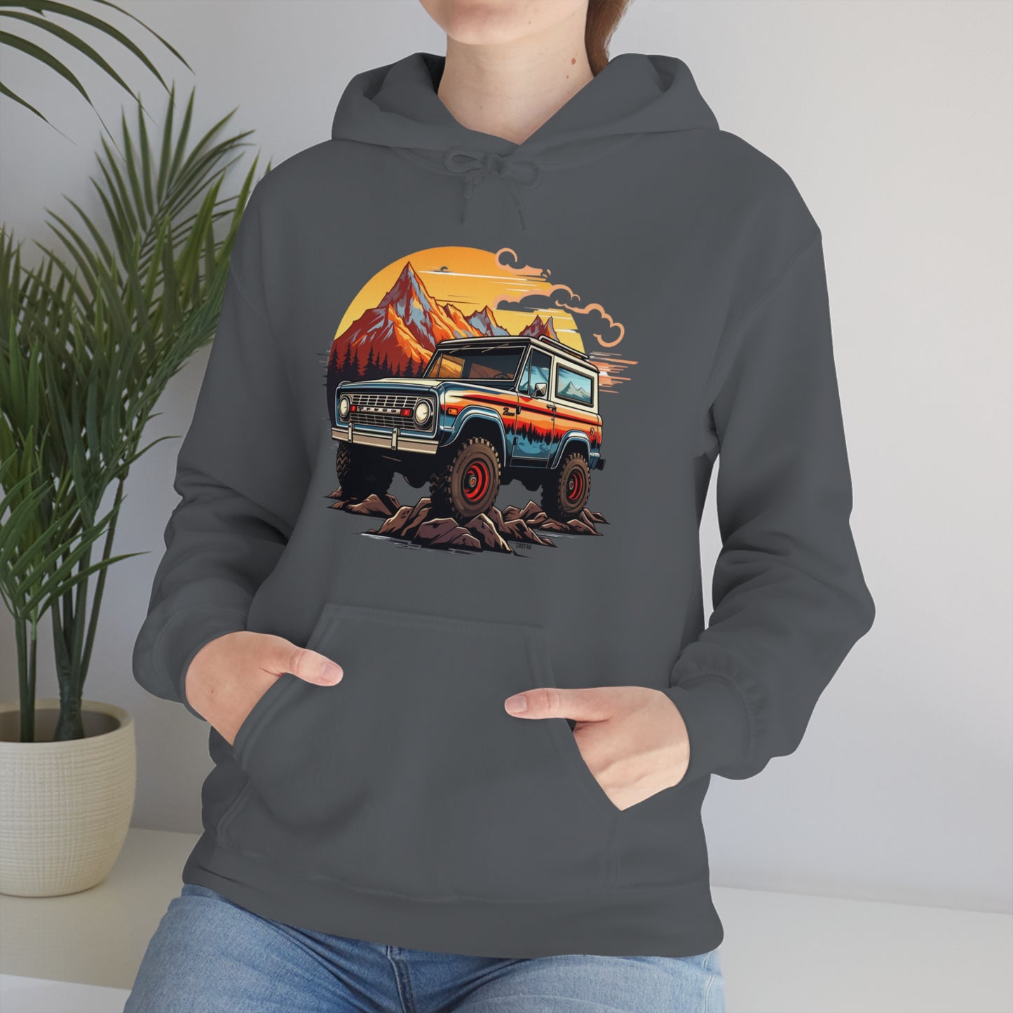 Retro, Rugged Charm, Unisex Heavy Blend Hooded Sweatshirt