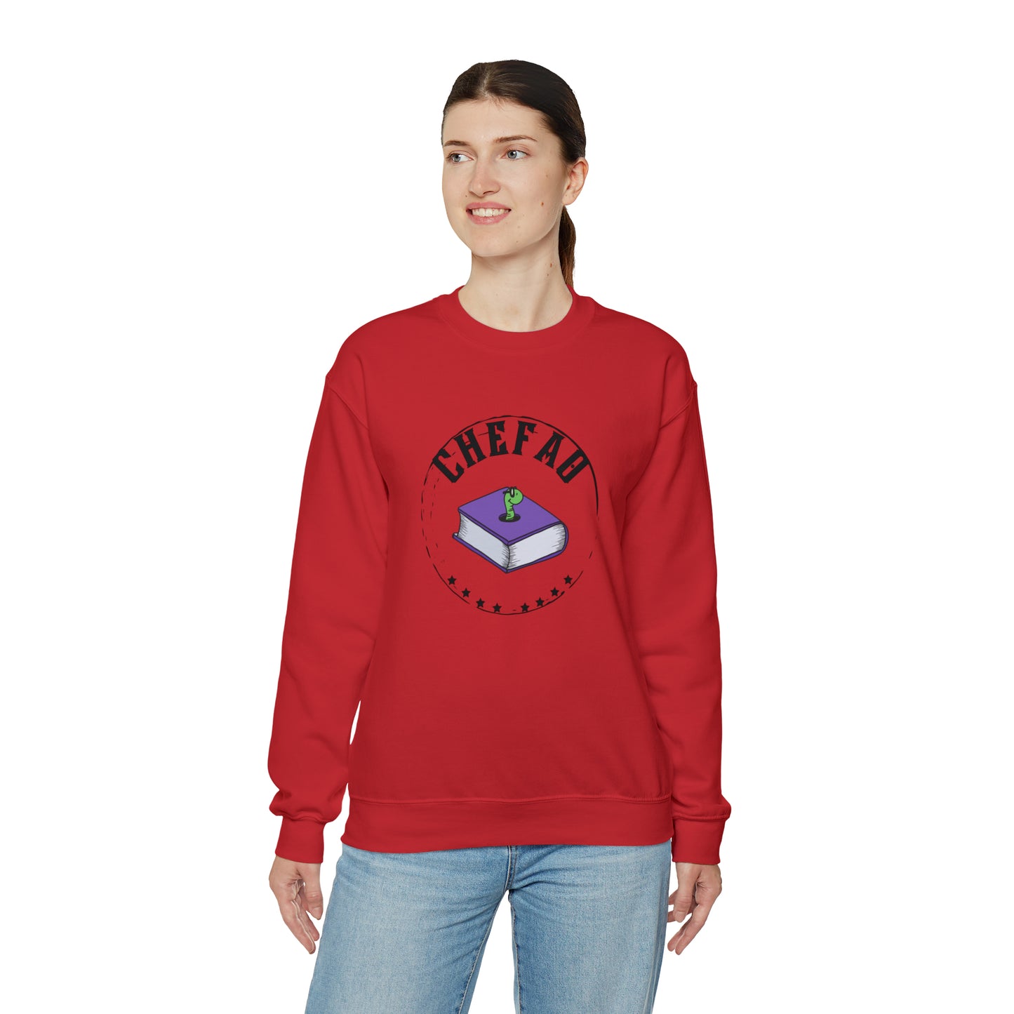 Chefao Bookworm I, Unisex Heavy Blend Crewneck Sweatshirt
