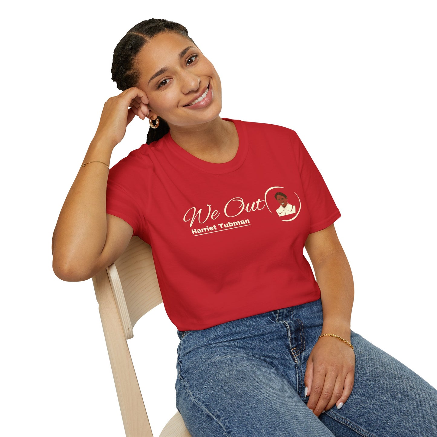 Harriet Tubman "We Out", Unisex Softstyle T-Shirt