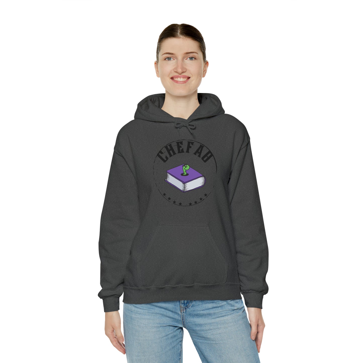 Chefao Bookworm I, Unisex Heavy Blend Hooded Sweatshirt
