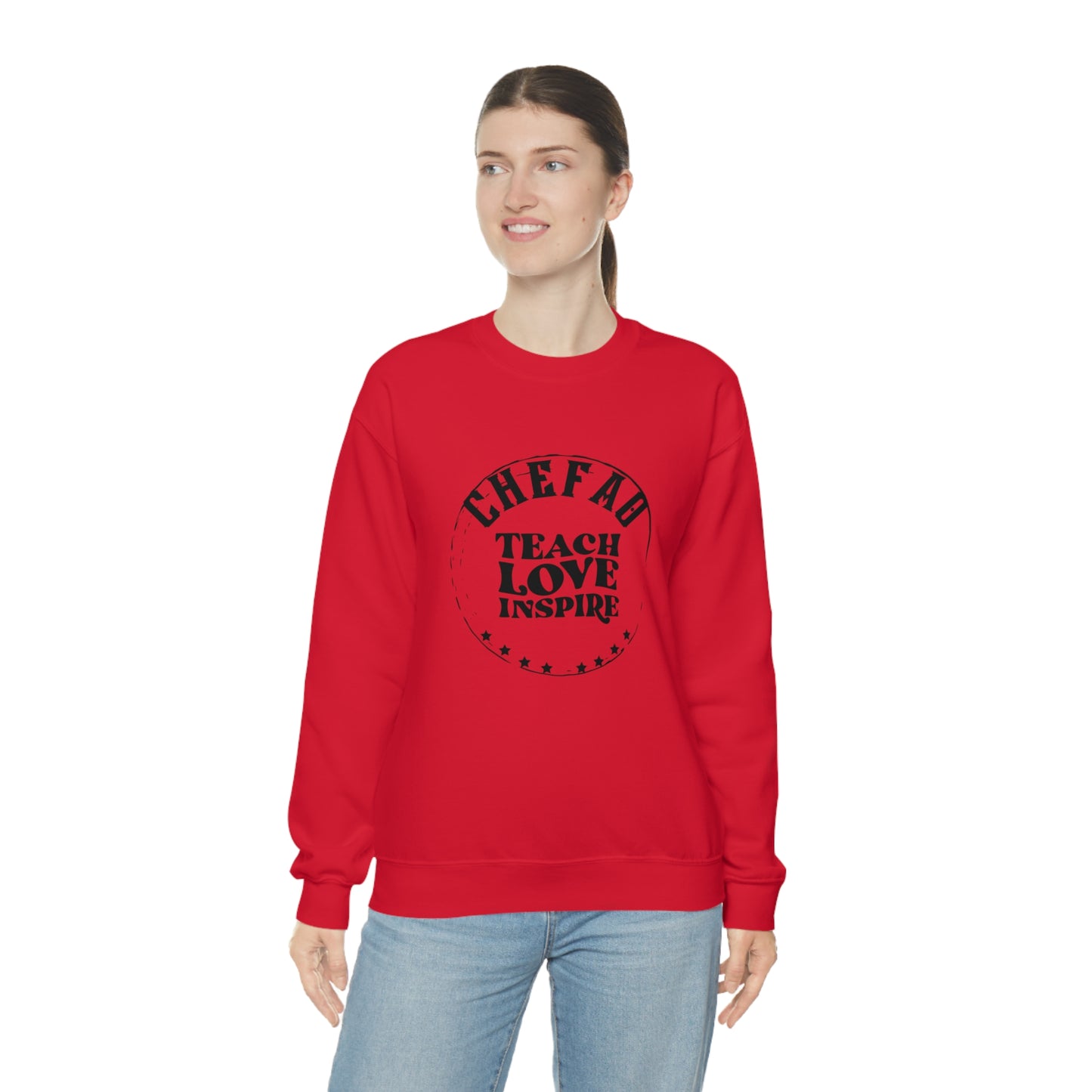 Chefao Teacher IV, Unisex Heavy Blend Crewneck Sweatshirt