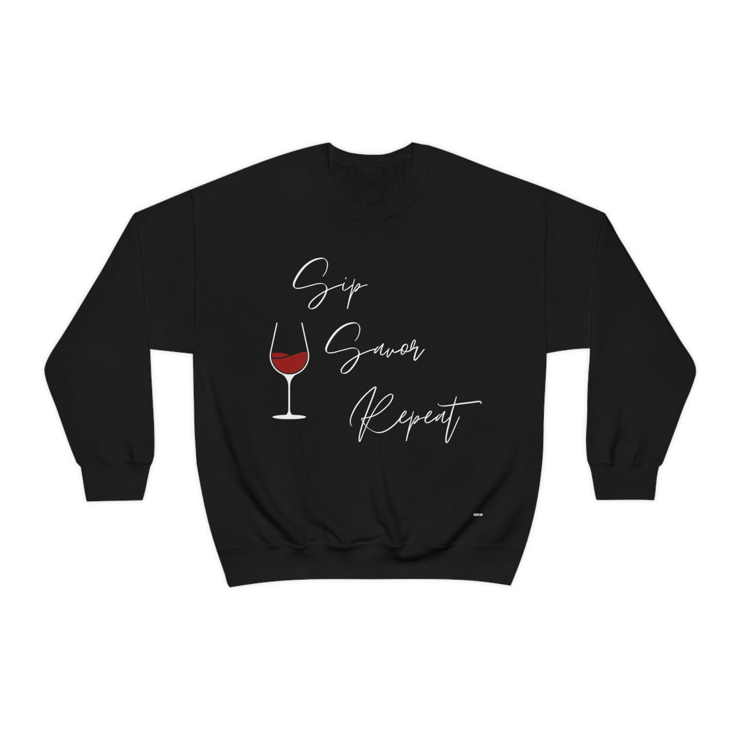 Sip, Savor, Repeat, Unisex Heavy Blend Crewneck Sweatshirt