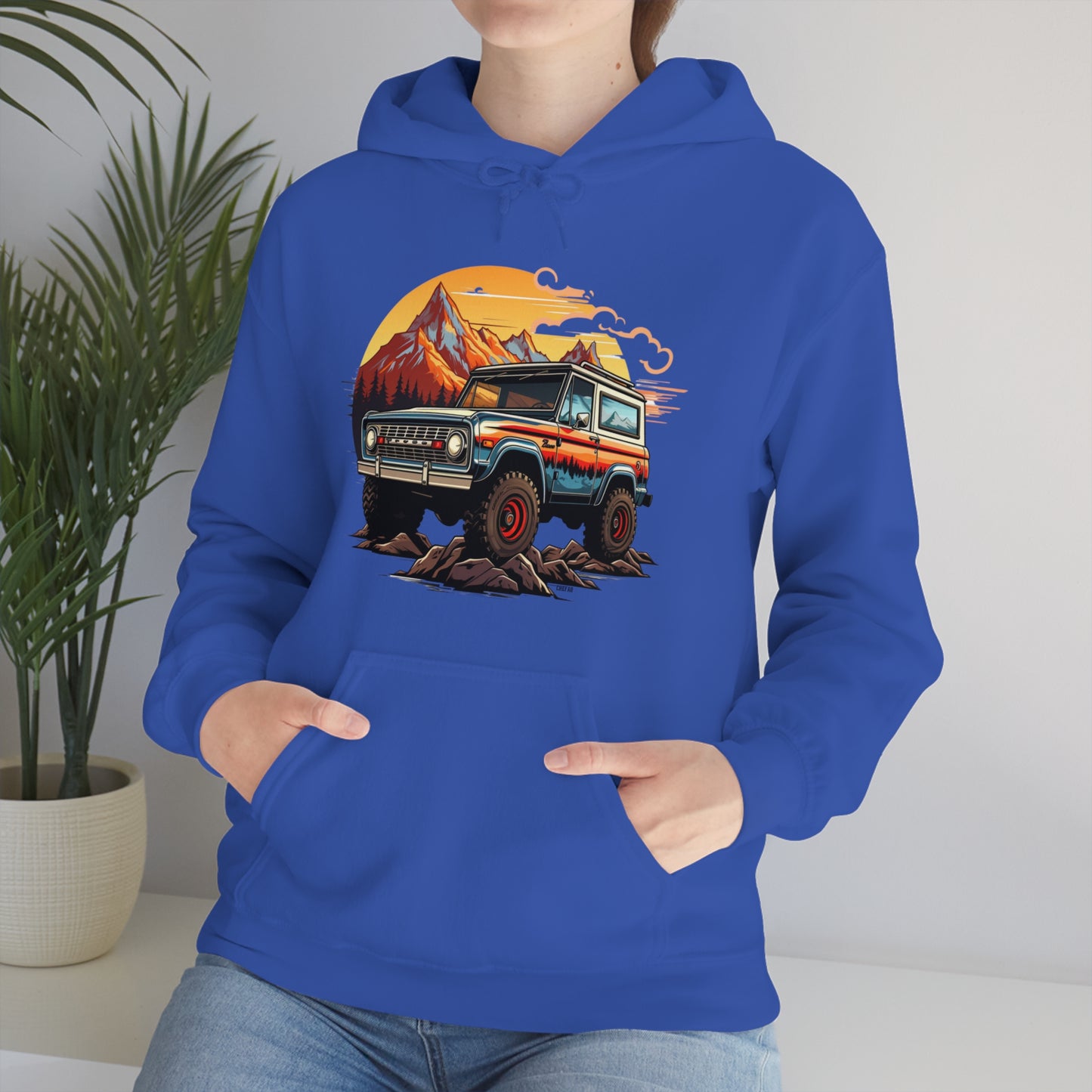 Retro, Rugged Charm, Unisex Heavy Blend Hooded Sweatshirt